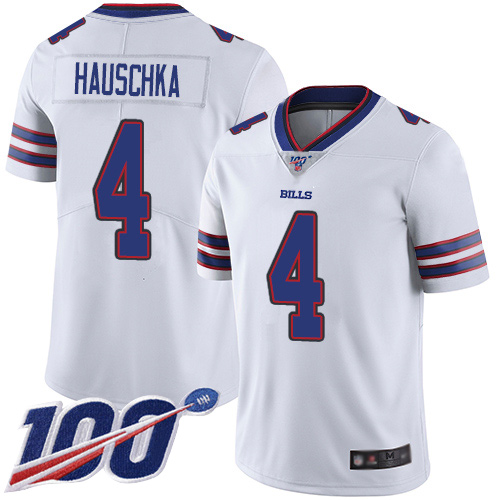 Men Buffalo Bills #4 Stephen Hauschka White Vapor Untouchable Limited Player 100th Season NFL Jersey